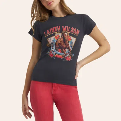 Wrangler Lainey Wilson X  Shrunken Band Tee In Black