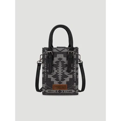 Wrangler Laser Cut Printed Square Cross Body In Black