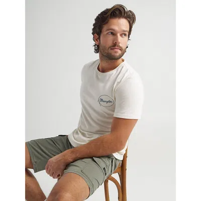 Wrangler Lassoing Cowboy Back Graphic T-shirt In Whisper White