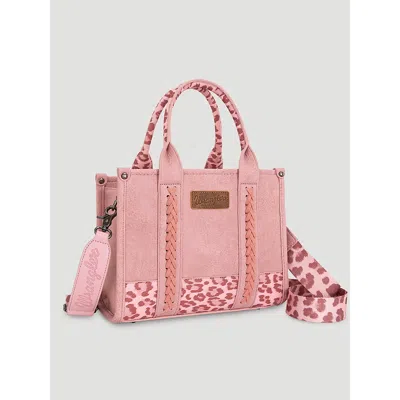 Wrangler Leopard Print Small Tote In Pink