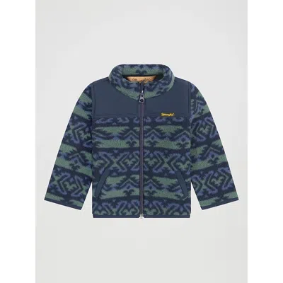 Wrangler Kids' Little Boy's Hay Away Full Zip Sherpa Jacket In Dark Forest In Blue
