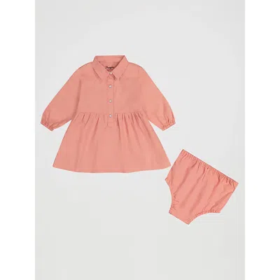 Wrangler Kids' Little Girl's Long Sleeve Western Snap Dress In Pink