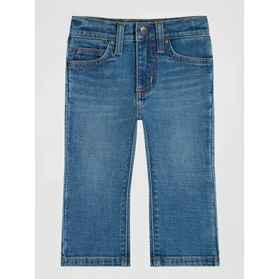 Wrangler Kids' Little Girl's W Stitched Bootcut Jean In Denim In Blue