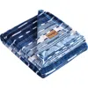 Wrangler Logan Stripe Ultra Soft Plush Fleece Reversible Throw Blanket In Blue