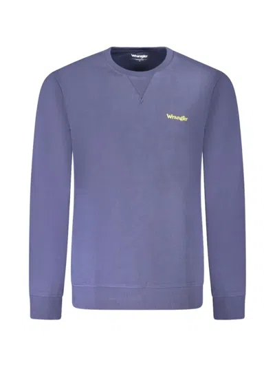 Wrangler Logo-embroidered Cotton Sweatshirt In Purple