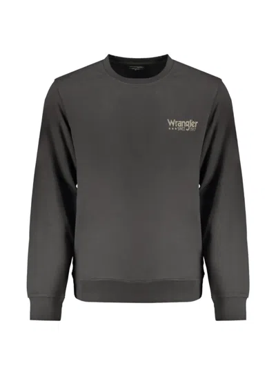 Wrangler Logo-embroidered Crew-neck Sweatshirt In Gray