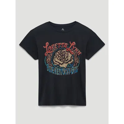 Wrangler Loretta Lynn Kentucky Girl Retro Reg Graphic Tee In Washed Black
