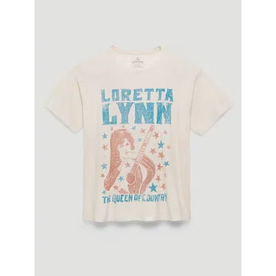 Wrangler Loretta Lynn Queen Of Country Oversized Graphic Tee In Marshmallow In Neutral