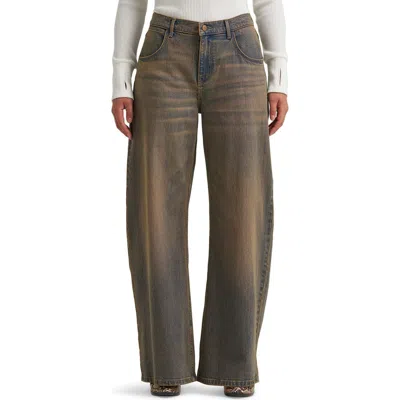 Wrangler Low Rise Ultra Barrel Leg Jeans In Blue