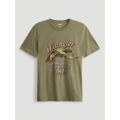Wrangler Mallard Graphic T-shirt In Dusky Green