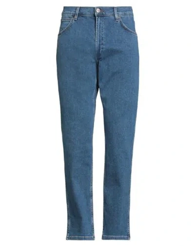 Wrangler Man Jeans Blue Size 34w-32l Cotton, Elastane