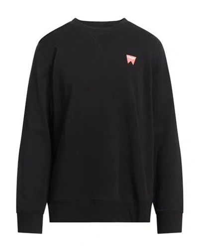 Wrangler Man Sweatshirt Black Size Xl Cotton