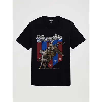Wrangler Maverick Bull Graphic T-shirt In Jet Black