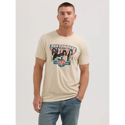 Wrangler Men's Bad Company Concert T-shirt In Fog In Nude