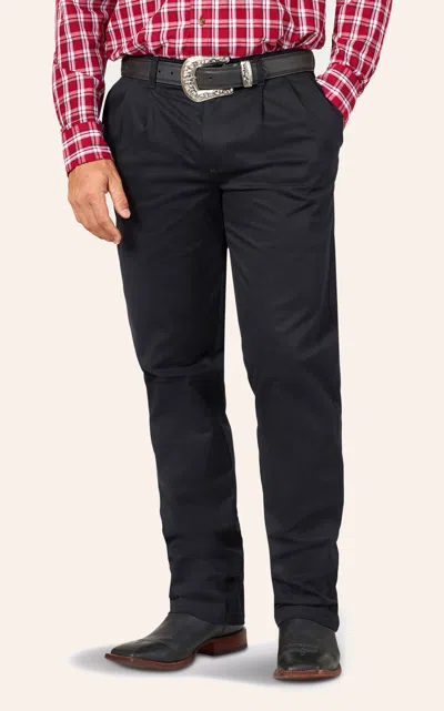 Wrangler Men's Black Pleated Front Relaxed Fit Wrinkle Resistant Casual Pants