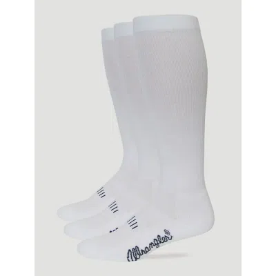Wrangler Men's Boot Socks (3-pack) In Grey In White
