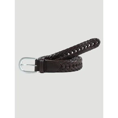 Wrangler Men's Braided Belt In Chestnut In Brown
