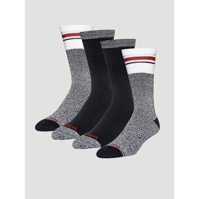 Wrangler Men's Cabin Cushion Sock (4-pack) In Black In Animal Print