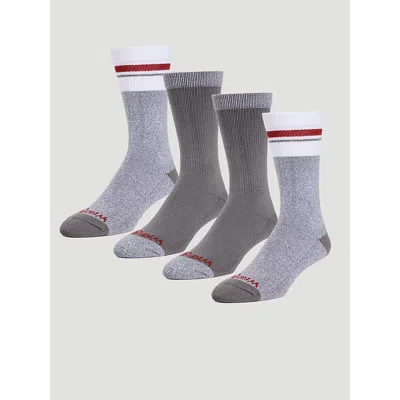 Wrangler Men's Cabin Cushion Sock (4-pack) In Grey In Multi