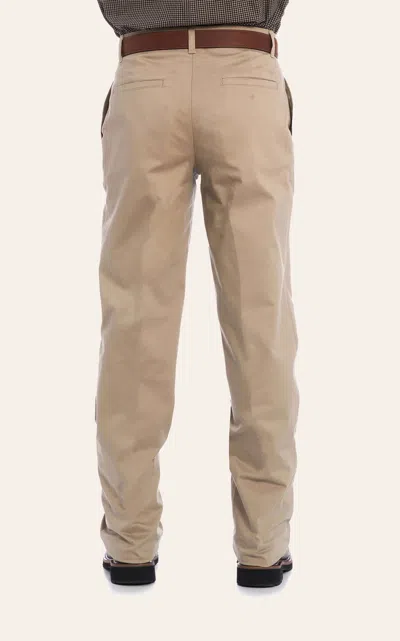 Wrangler Men's Casual Pebble Flat Front Relaxed Fit Pants In Brown