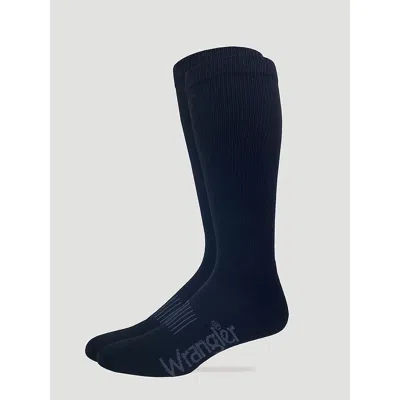 Wrangler Men's Classic Boot Sock In Black In Blue