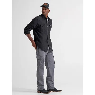 Wrangler ® Men's Comfort Flex Waist Cargo Pant In Pewter In Gray