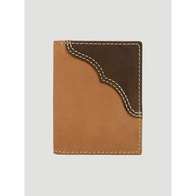 Wrangler Men's Contrast Rfid Front Pocket Wallet In Cognac In Brown