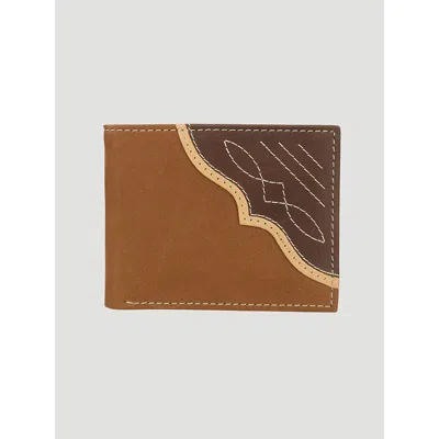 Wrangler Men's Contrast Rfid Traveler Wallet In Cognac In Brown