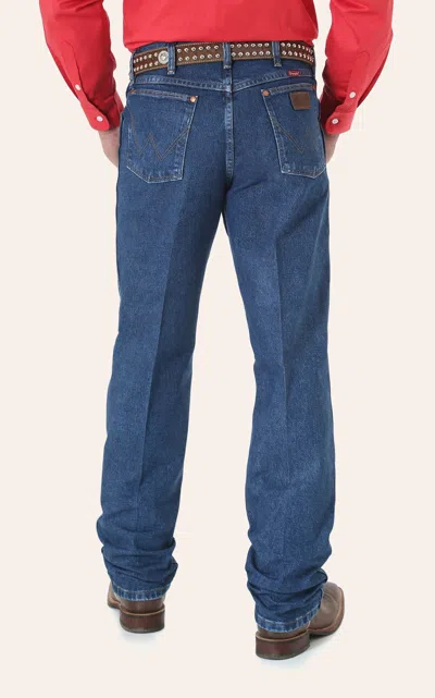Wrangler Men's Cowboy Cut Medium Stonewash Relaxed Fit Jeans In Blue