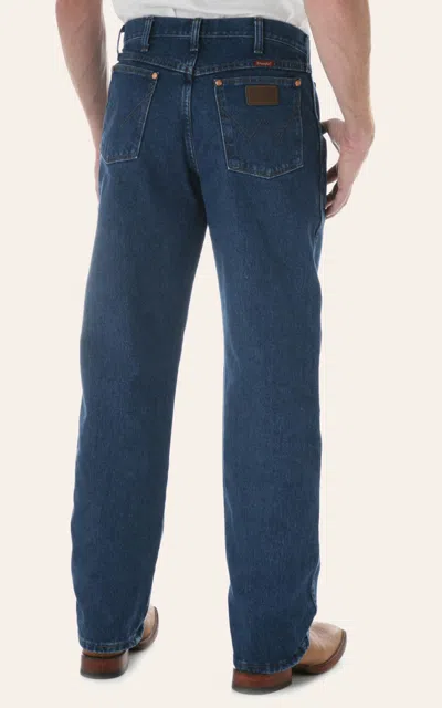 Wrangler Men's Cowboy Cut Medium Stonewash Relaxed Fit Jeans In Blue