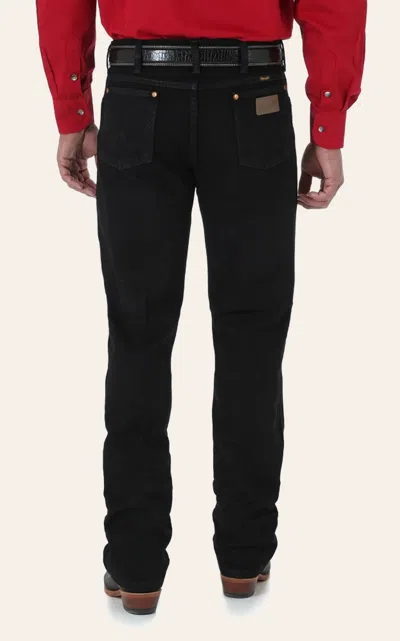 Wrangler Men's Cowboy Cut Shadow Black Slim Fit Straight Leg Jean