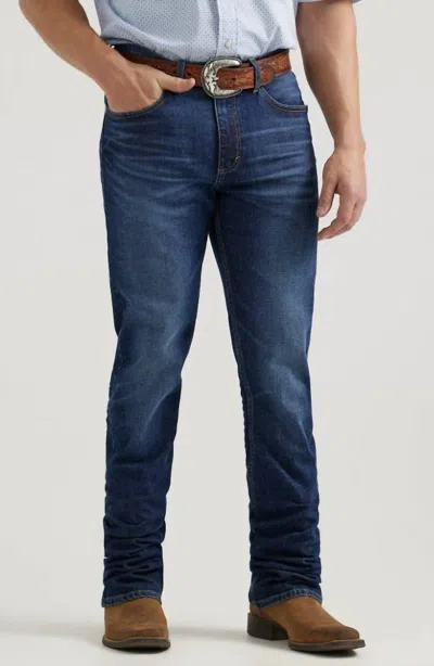 Wrangler Men's Ellison Vintage Slim Boot Cut Jean In Dark Blue