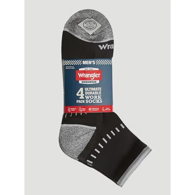 Wrangler Men's Essential Low Cut Sock (4-pack) In Black In Multi