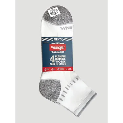 Wrangler Men's Essential Low Cut Sock (4-pack) In White In Multi