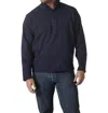 Wrangler Men's Flame Resistant Quarter Zip Pullover - Plus In Navy In Blue