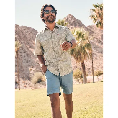 Wrangler Men's Flat Front Short In Moonlight Blue