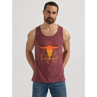 Wrangler Men's Front Graphic Tank In Port In Red