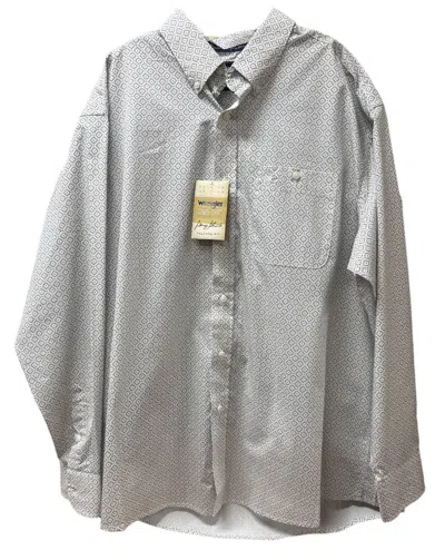 Wrangler Men's George Straight Long Sleeve Shirt In Off White
