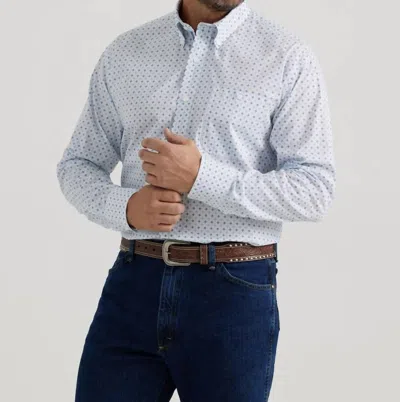 Wrangler Men's George Strait Long Sleeves In White/blue