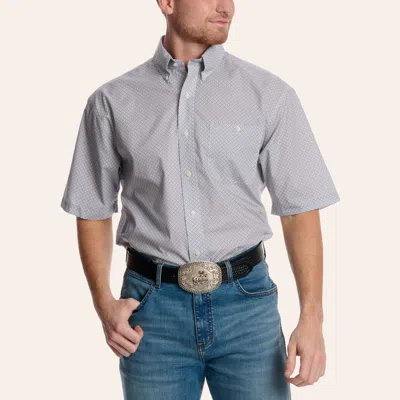 Wrangler Men's Gray Geo Print Shirt