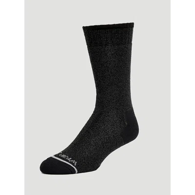 Wrangler Men's Heavyweight Boot Sock (6-pack) In Black