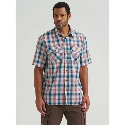 Wrangler Men's Heritage Plaid Poplin Shirt In Apple Butter Heather In Multi