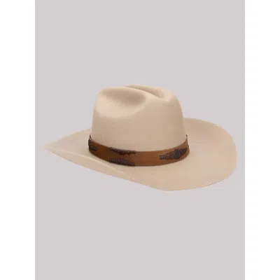 Wrangler Men's Leather Band Cowboy Hat In Tan In Brown