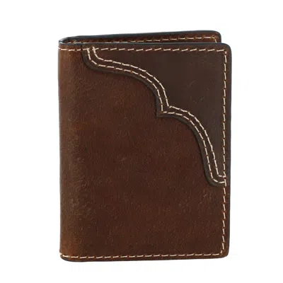 Wrangler Men's Leather Card Case Wallet With Money Clip In Multi