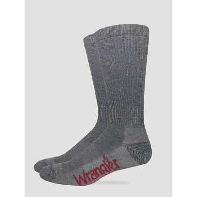 Wrangler Men's Merino Wool Crew Socks In Heather Grey In Gray