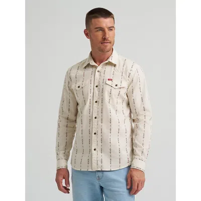 Wrangler Men's Novelty Stripe Shirt In Southwest Stripe In Neutral
