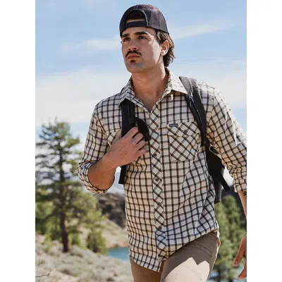 Wrangler Men's Outdoor Hydro Plaid Shirt In Tan In Multi