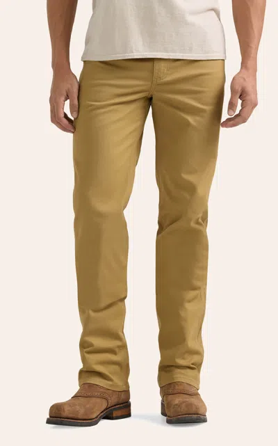 Wrangler Men's Premium Performance Tough Comfort Cowboy Cut® Slim Fit Canvas Jean In Brown