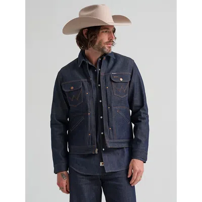 Wrangler Men's Raw Selvedge Blue Bell Jacket In Indigo Raw