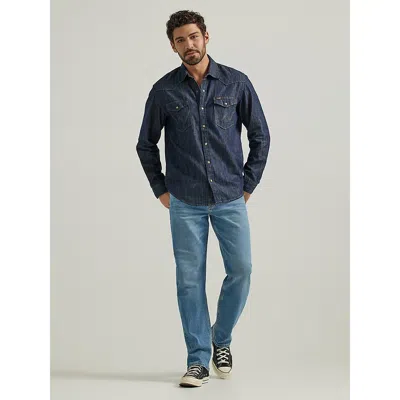 Wrangler Men's Regular Fit Flex Jean In Light Wash In Blue